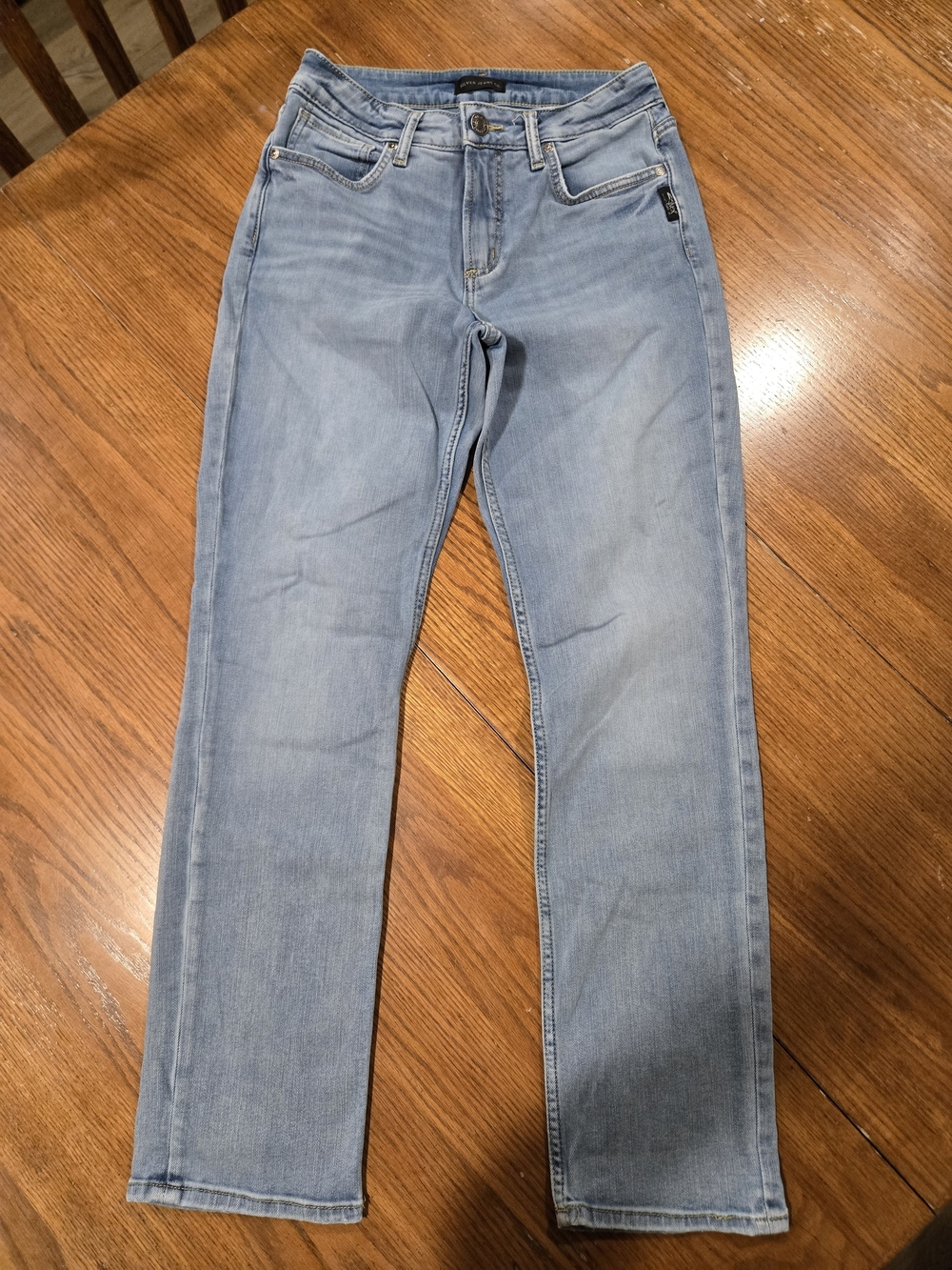 Womens Silver Avery Straight Leg Jeans W28/L31